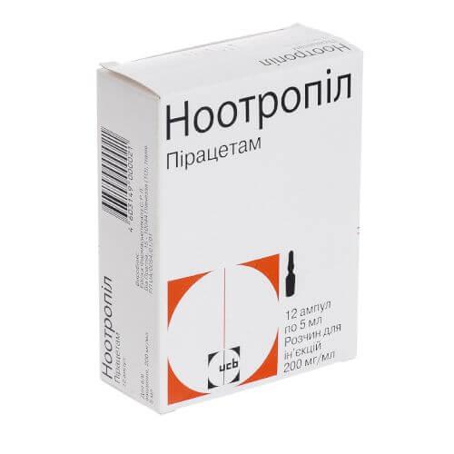 NOOTROPIL inyeksiya uchun eritma 5 ml 1 g/5 ml N12